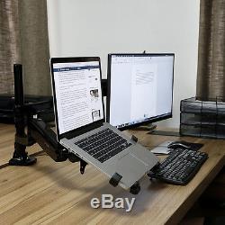 10-27 Monitor Laptop Mount Dual LCD arms Desk Desktop Holder Stand Workstation