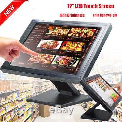 12inch TFT VGA Touch Screen LCD Monitor POS Stand Restaurant Pub Karaok RetailV