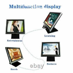 15 Display Touch Screen VGA POS stand LCD Monitor 1024x768 for Bar Retail NEW