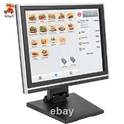15 Inch LCD Touch Screen Monitor Restaurant Touchscreen Stand