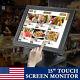 15 LCD Touch Screen Monitor POS LCD Display+Multi-Position Stand For Bar Retail