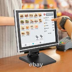 15'' LCD Touch Screen Monitor VGA Retail Restaurant Monitor & POS stand Durable