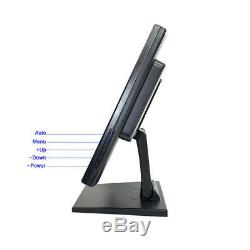 15 LCD VGA Touch Screen LED Monitor USB Retail EPOS Stand Restaurant Takeaway