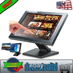 15 TFT LCD Touch Screen Monitor USB POS Stand for Restaurant Retail Kiosk USA