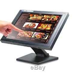15 TFT VGA Touch Screen LED Monitor POS Stand Restaurant Pub Bar Retail Kiosk