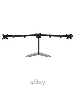 15 To 30 Triple LCD Monitor Mount Free Standing Desk Stand Adjustable 3 Screen