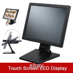 15 Touch Screen LCD Display Monitor, POS Stand VGA LCD Touch Screen Monitor HD
