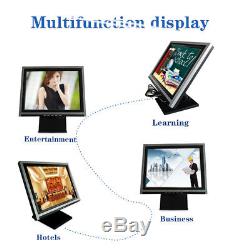 15 Touch Screen LED Display LCD Monitor with POS Stand USB Restaurant Retail Pub