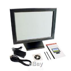 15 Touch Screen POS Monitor LCD Touch Screen Retail Kiosk Restaurant Bar +Stand