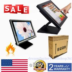 15 Touchscreen LCD VGA POS Touch Screen Monitor Stand Retail Kiosk Restaurant