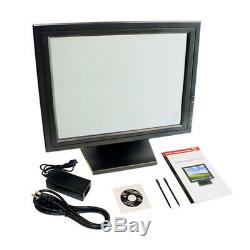 15 USB VGA Touch Screen LCD Monitor for Restaurant Pub Karaok Retail+POS Stand