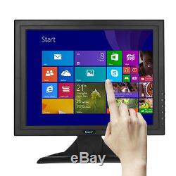 15 Ultra Thin Touch Screen LCD Monitor 1024x768 VGA HDMI BNC USB 8ms with Stand