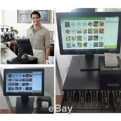 15 Inch Touch Screen Mointor USB LCD VGA Monitor w/POS Stand f/Retail Restaurant