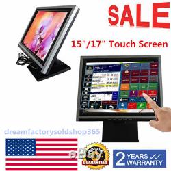 15 inch Stand Touch Screen LCD POS TFT Monitor Kiosk Restaurant Cafe Bar Retail