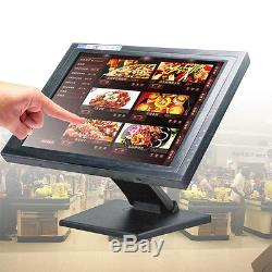 15 inch TFT VGA Touch Screen LCD Monitor POS Stand Restaurant Pub Karaok Retail
