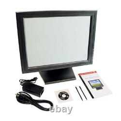 15 inch Touch Screen Monitor USB POS Stand VGA LCD Display for Retail Restaurant