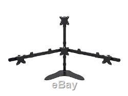 15 to 30 Quad LCD Monitor Desk Mount Free Standing Fully Adjustable 4 Screens