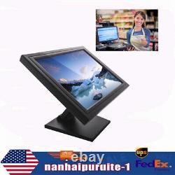 17 Inch Commercial POS Stand Touch Screen Monitor USB VGA for Retail Restaurant