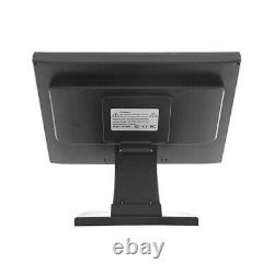 17 POS Stand LCD Touch Screen Monitor Restaurant Cafe Kiosk Retail USB VGA USA