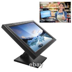17 POS Stand LED Touch Screen Monitor Restaurant Cafe Kiosk Retail USB VGA USA