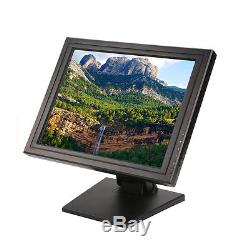 17 inch 4-wire Resistive Touchscreen LCD VGA Touch Screen Monitor USB POS Stand