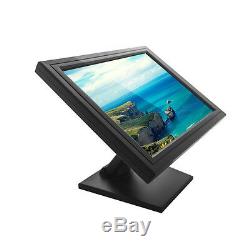 17 inch POS Stand Restaurant Retail LCD Display USB VGA LED Touch Screen Monitor