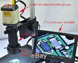 2.0MP HD 3in1 Industry Digital Microscope Camera with Table Stand 7 LCD Monitor