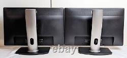 2 Dell 22 P2213t LCD Widescreen LED Backlit Monitors with Stands Free Shipping