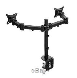 2 Dual Two LCD Monitor Screen Table Desk Mount Stand 27 26 25 24 23 22 21 Inch