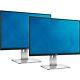 2 Matched Dell U241 IPS LCD Monitors With Dual MDS14 Stand Great Condition