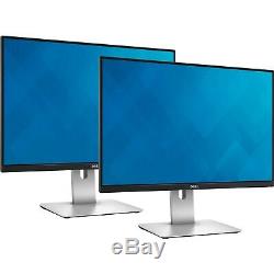 2 Matched Dell U241 IPS LCD Monitors With Dual MDS14 Stand Great Condition