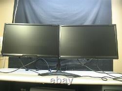 2 NEC AccuSync AS242W 24 LED LCD Widescreen Monitors, Planar Stand