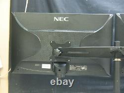 2 NEC AccuSync AS242W 24 LED LCD Widescreen Monitors, Planar Stand