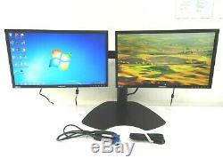 2 Samsung 21.5 S22C450 Widescreen LCD HD Monitors with dual stand and 4 Cables