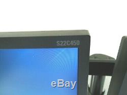 2 Samsung 21.5 S22C450 Widescreen LCD HD Monitors with dual stand and 4 Cables