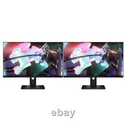 2 x 23 HP Dell Matching LCD Widescreen Monitors Gaming Media with Stand Cable