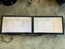 2 x Dell LED 22 Monitors LCD with Dock, and Heavy Adjustable Dual Stand E2211hb