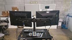 2 x Dell Professional P2210t 22 Widescreen LCD Monitor on Ergotron dual stand