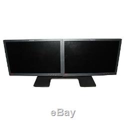 2 x Lenovo ThinkVision LT2452P 24 LCD Monitor 1920 x 1080 with DELL Dual Stand