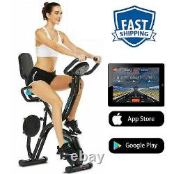 2in1 3in1 Folding Stationary Upright Cycling Exercise Bike w LCD Monitor Stand