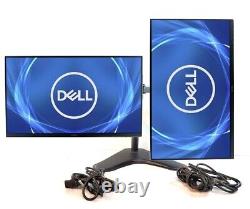 2x Dell UltraSharp P2419H 24inch Edgeless IPS LCD Monitors (GrA) HDMI+Dual Stand