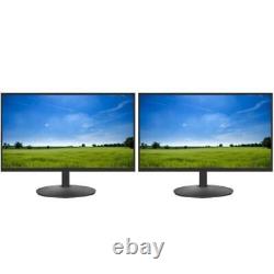 2x HP DELL 22 23 1080p LCD Widescreen Monitor Gaming Office with Stand VGA