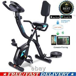 3IN1 Folding Stationary Upright Indoor Cycling Exercise Bike w LCD Monitor Stand