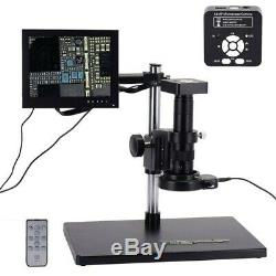 41MP Microscope Camera HDMI 1080P Stand Kit with 8 LCD Monitor 180X Lens+Light