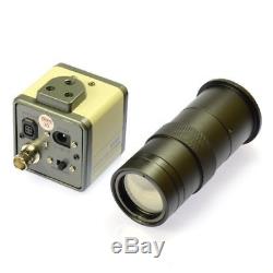 800TVL Industrial Camera AV BNC 130X Digital Microscope with LCD Monitor Stand