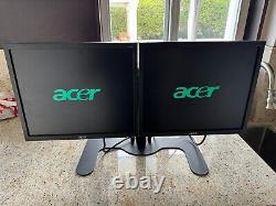ACER V173 LCD Double Monitor 17 inch with heavy duty dual monitor stand