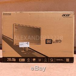 Acer B286HK 28 inch UHD 4K 3840x2160 Widescreen LCD Monitor LED-backlit with stand