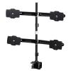 Amer Mounts Clamp Based Quad Monitor Mount for four 24-32 LCD/LED Flat Panel