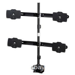 Amer Mounts Clamp Based Quad Monitor Mount for four 24-32 LCD/LED Flat Panel