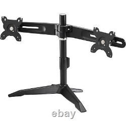 Amer Mounts Stand Based Dual Monitor Mount For Two 15-24 Lcd/led Flat Panel